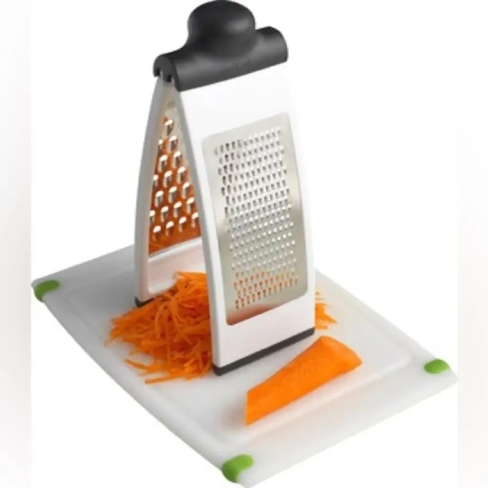 GOODCOOK Black White Plastic Stainless Steel Silver Folding Kitchen Grater Tool